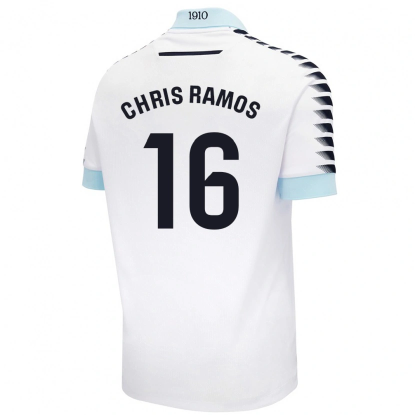 Danxen Heren Chris Ramos #16 Wit Blauw Uitshirt Uittenue 2024/25 T-Shirt