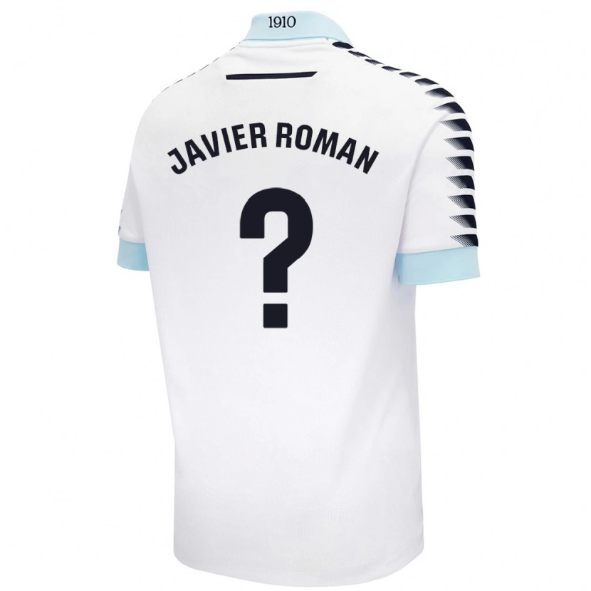 Danxen Heren José Javier Román #0 Wit Blauw Uitshirt Uittenue 2024/25 T-Shirt