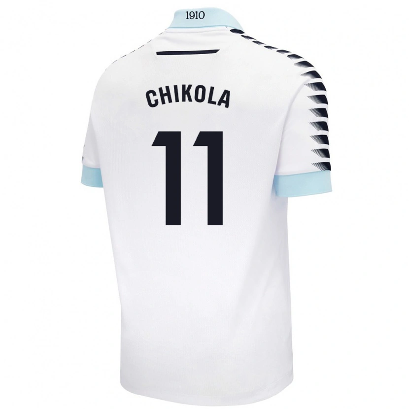 Danxen Heren Peter Chikola #11 Wit Blauw Uitshirt Uittenue 2024/25 T-Shirt