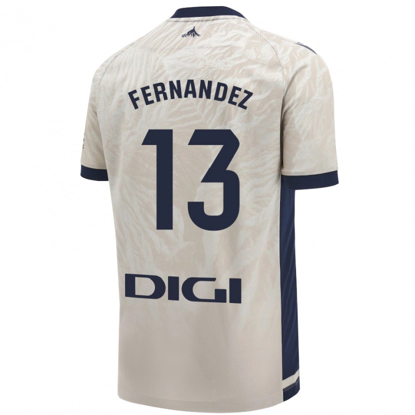 Danxen Heren Aitor Fernández #13 Lichtgrijs Uitshirt Uittenue 2024/25 T-Shirt