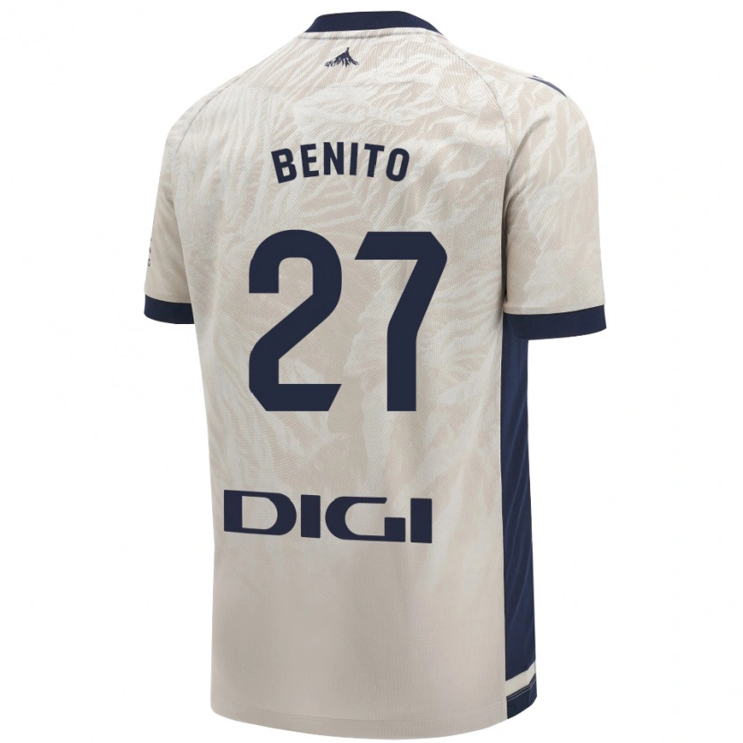 Danxen Heren Iker Benito #27 Lichtgrijs Uitshirt Uittenue 2024/25 T-Shirt