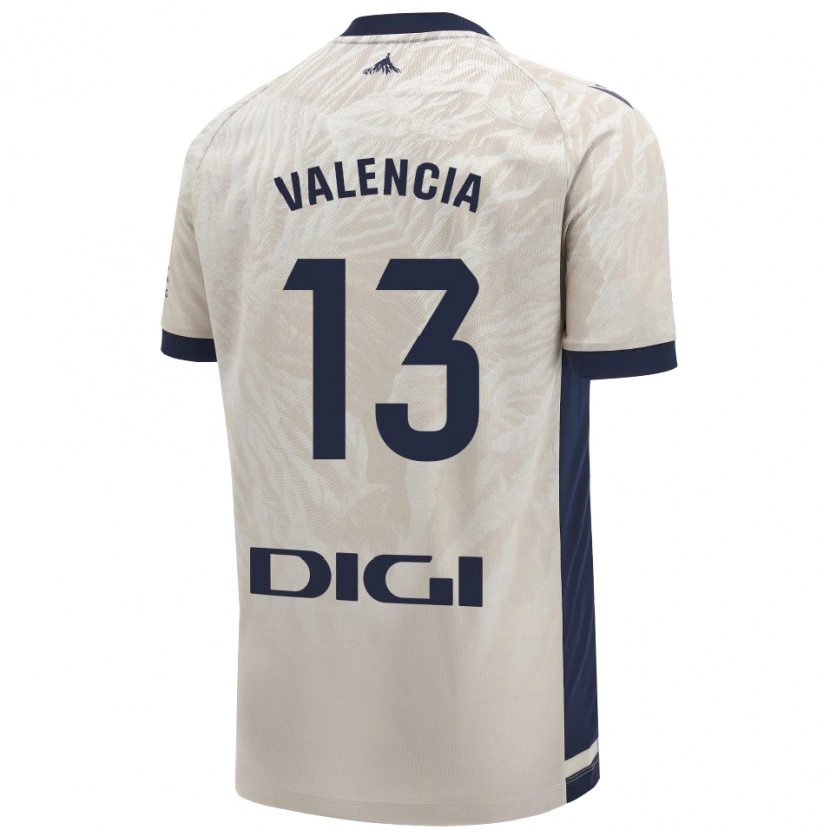 Danxen Heren Pablo Valencia #13 Lichtgrijs Uitshirt Uittenue 2024/25 T-Shirt