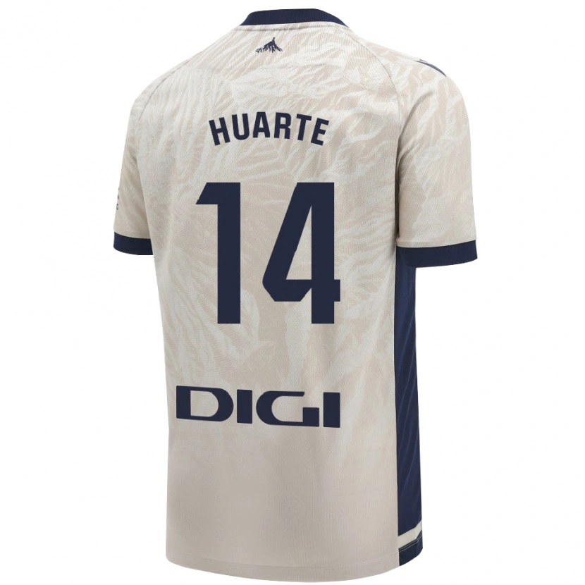 Danxen Heren Xabi Huarte #14 Lichtgrijs Uitshirt Uittenue 2024/25 T-Shirt