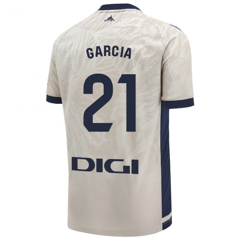 Danxen Heren Jon García #21 Lichtgrijs Uitshirt Uittenue 2024/25 T-Shirt