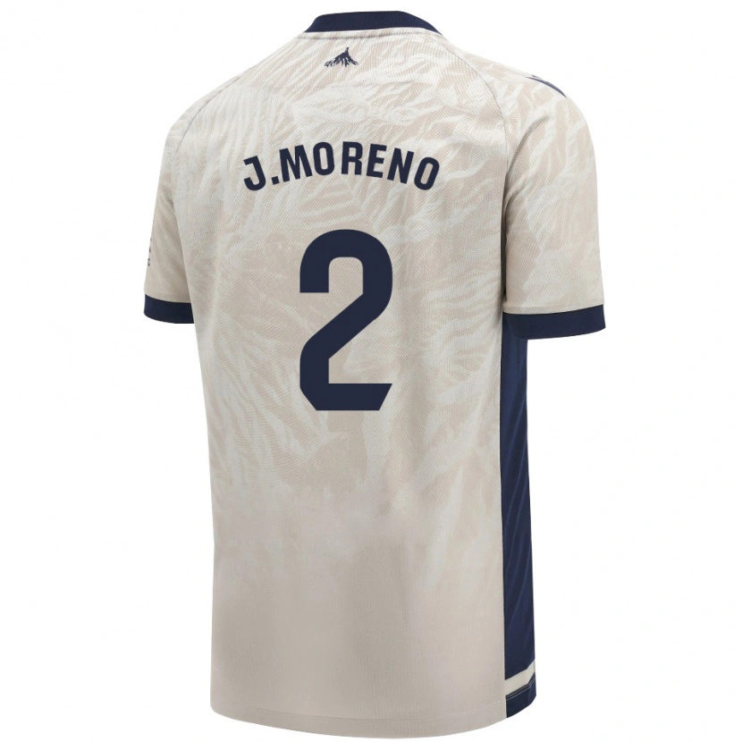 Danxen Heren Jorge Moreno #2 Lichtgrijs Uitshirt Uittenue 2024/25 T-Shirt