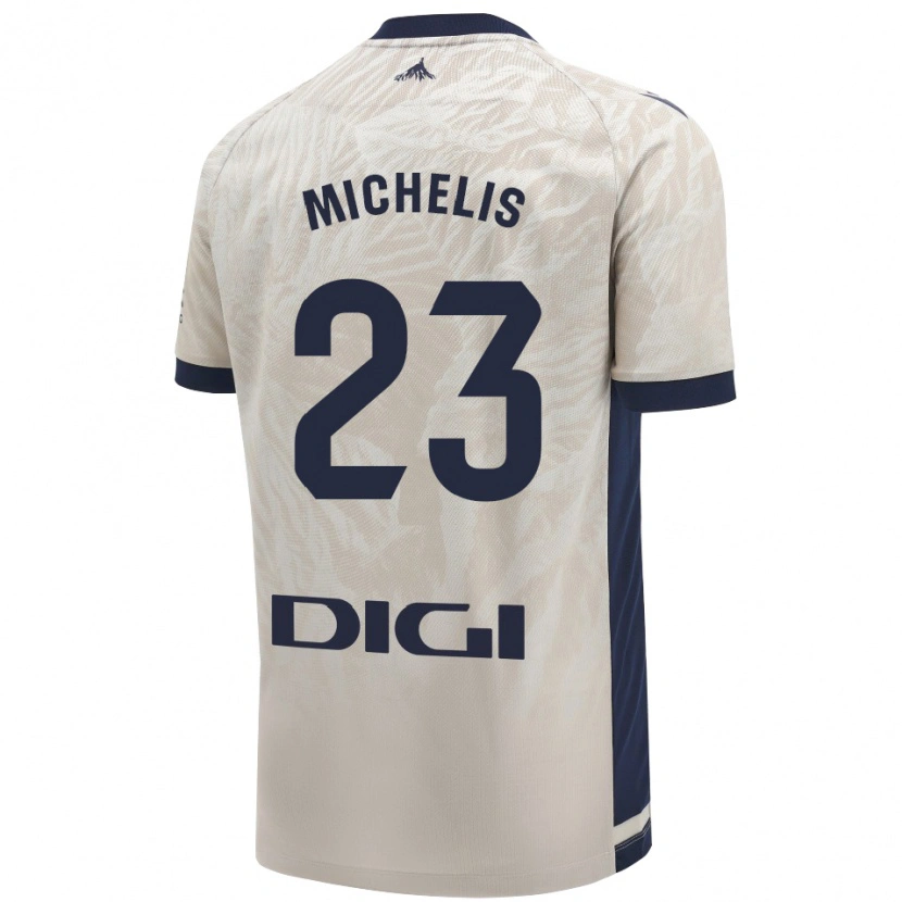 Danxen Heren Nikolaos Michelis #23 Lichtgrijs Uitshirt Uittenue 2024/25 T-Shirt