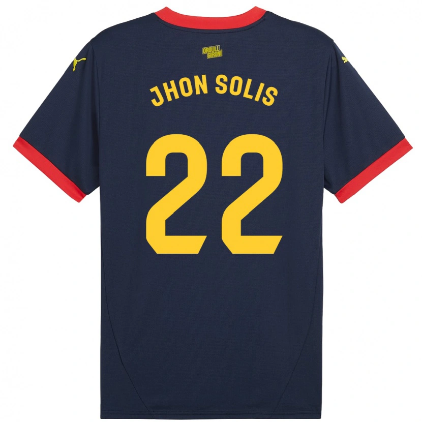 Danxen Heren Jhon Solís #22 Marineblauw Uitshirt Uittenue 2024/25 T-Shirt