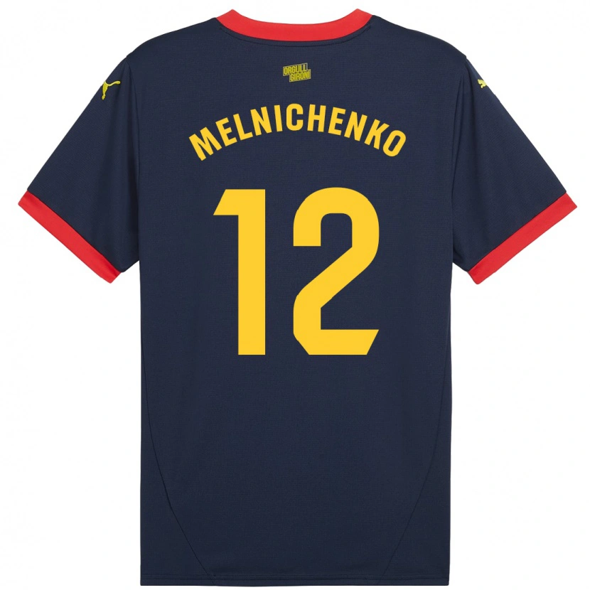 Danxen Heren Dmytro Melnichenko #12 Marineblauw Uitshirt Uittenue 2024/25 T-Shirt