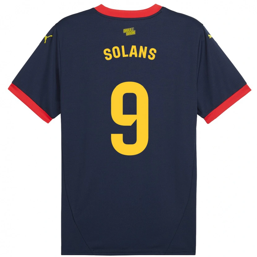 Danxen Heren Sergi Solans #9 Marineblauw Uitshirt Uittenue 2024/25 T-Shirt