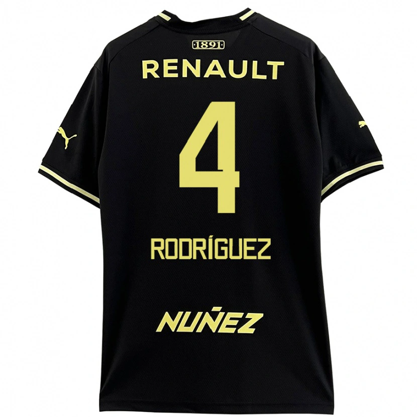 Danxen Heren Guzmán Rodríguez #4 Zwart Geel Uitshirt Uittenue 2024/25 T-Shirt