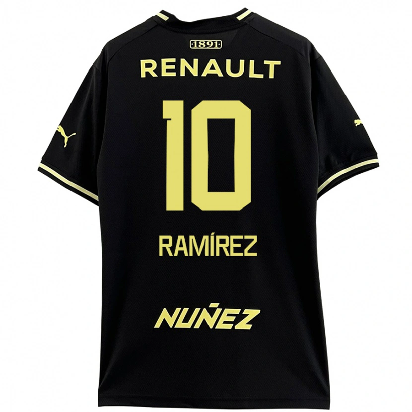 Danxen Heren Gastón Ramírez #10 Zwart Geel Uitshirt Uittenue 2024/25 T-Shirt