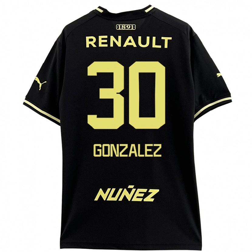 Danxen Heren Ángel González #30 Zwart Geel Uitshirt Uittenue 2024/25 T-Shirt