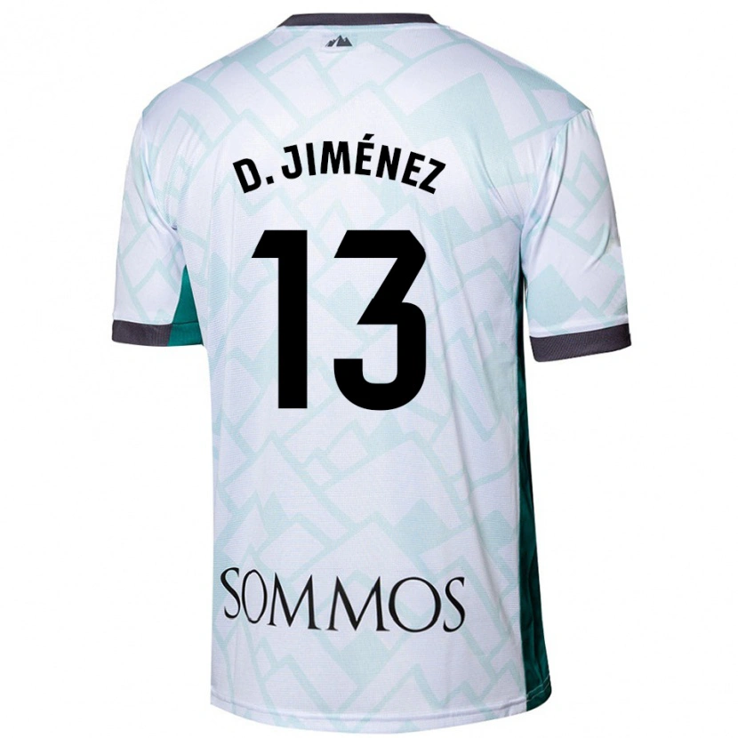 Danxen Heren Dani Jiménez #13 Wit Groen Uitshirt Uittenue 2024/25 T-Shirt