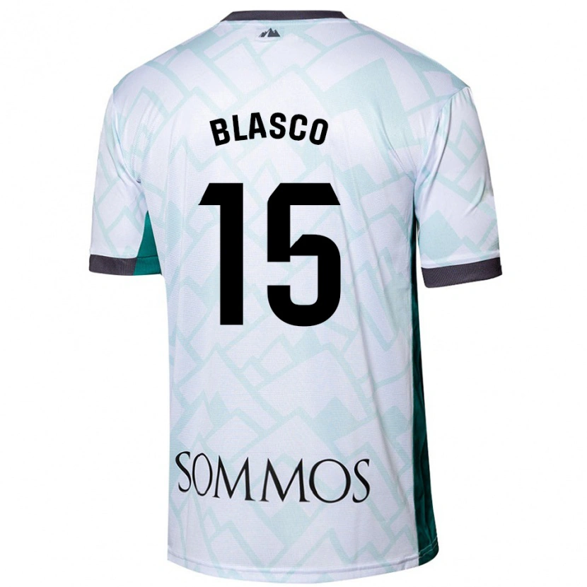 Danxen Heren Jérémy Blasco #15 Wit Groen Uitshirt Uittenue 2024/25 T-Shirt