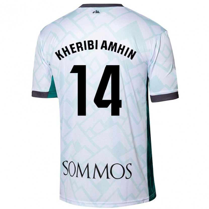 Danxen Heren Nabil Kheribi Amhin #14 Wit Groen Uitshirt Uittenue 2024/25 T-Shirt