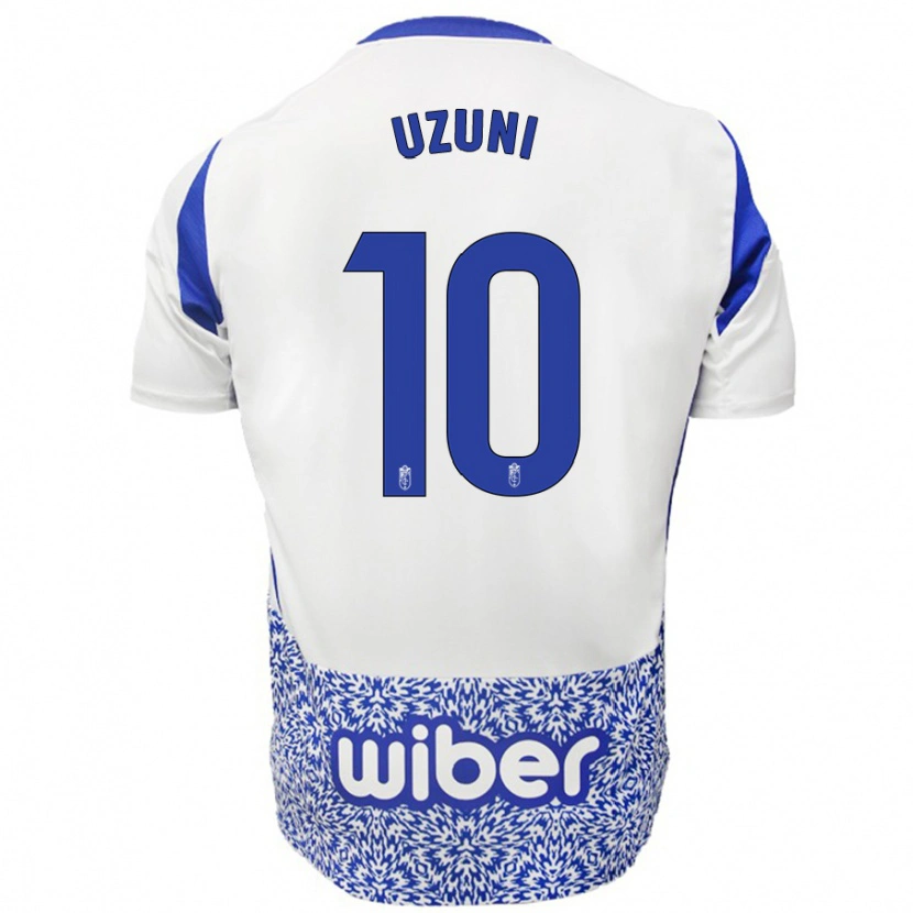 Danxen Heren Myrto Uzuni #10 Wit Blauw Uitshirt Uittenue 2024/25 T-Shirt