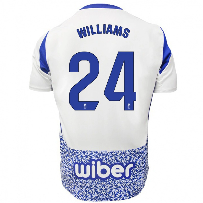 Danxen Heren Loïc Williams #24 Wit Blauw Uitshirt Uittenue 2024/25 T-Shirt