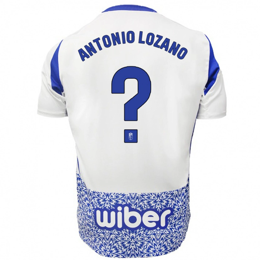 Danxen Heren José Antonio Lozano #0 Wit Blauw Uitshirt Uittenue 2024/25 T-Shirt