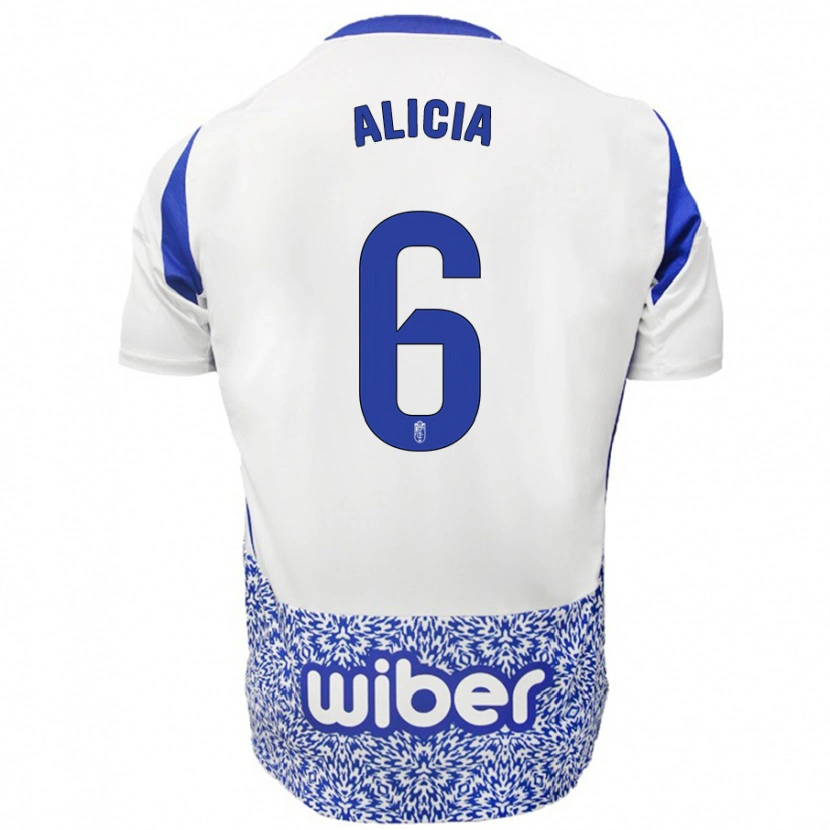 Danxen Heren Alicia #6 Wit Blauw Uitshirt Uittenue 2024/25 T-Shirt