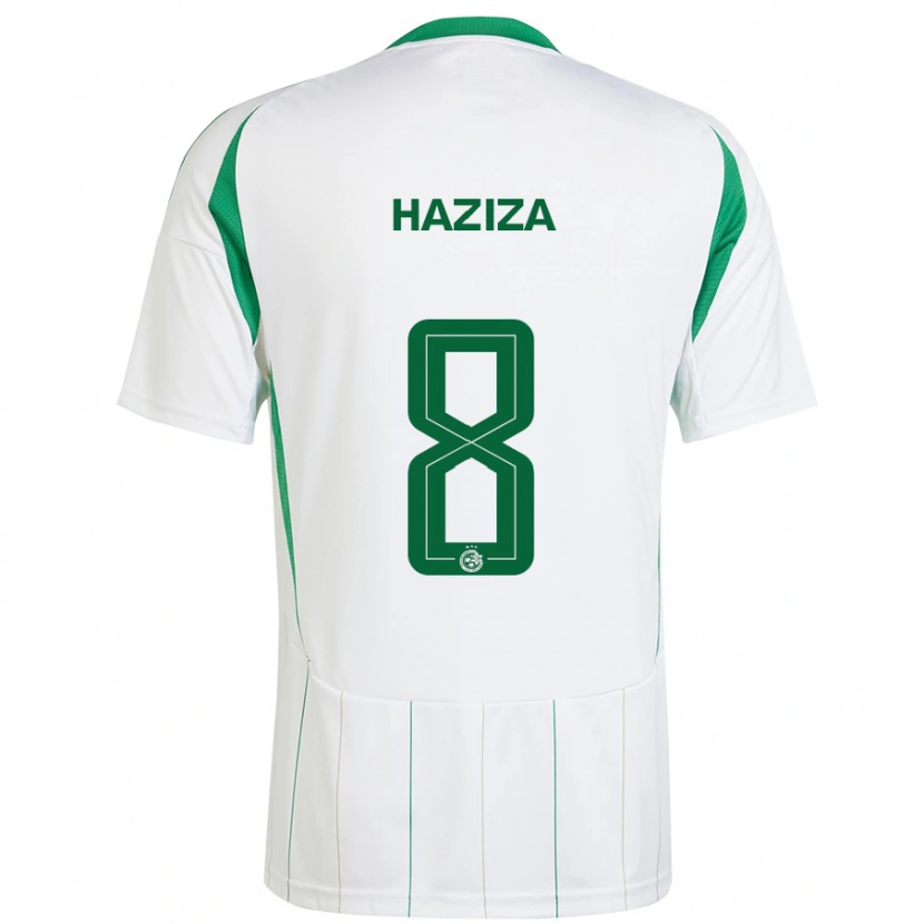 Danxen Heren Dolev Haziza #8 Witgroen Uitshirt Uittenue 2024/25 T-Shirt