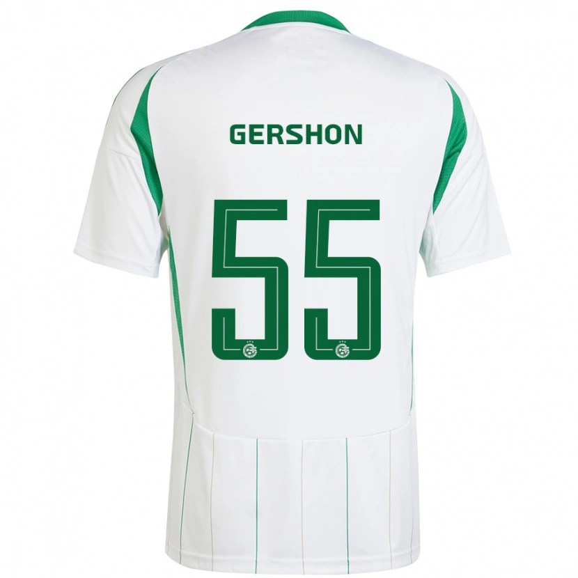 Danxen Heren Rami Gershon #55 Witgroen Uitshirt Uittenue 2024/25 T-Shirt