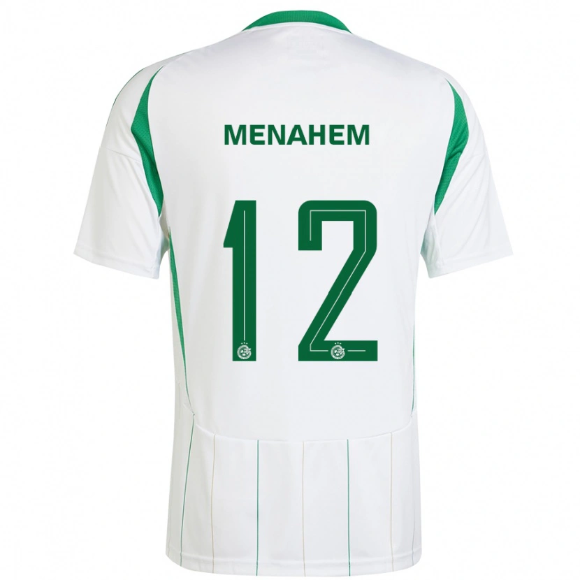 Danxen Heren Sun Menahem #12 Witgroen Uitshirt Uittenue 2024/25 T-Shirt