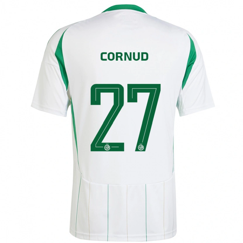 Danxen Heren Pierre Cornud #27 Witgroen Uitshirt Uittenue 2024/25 T-Shirt