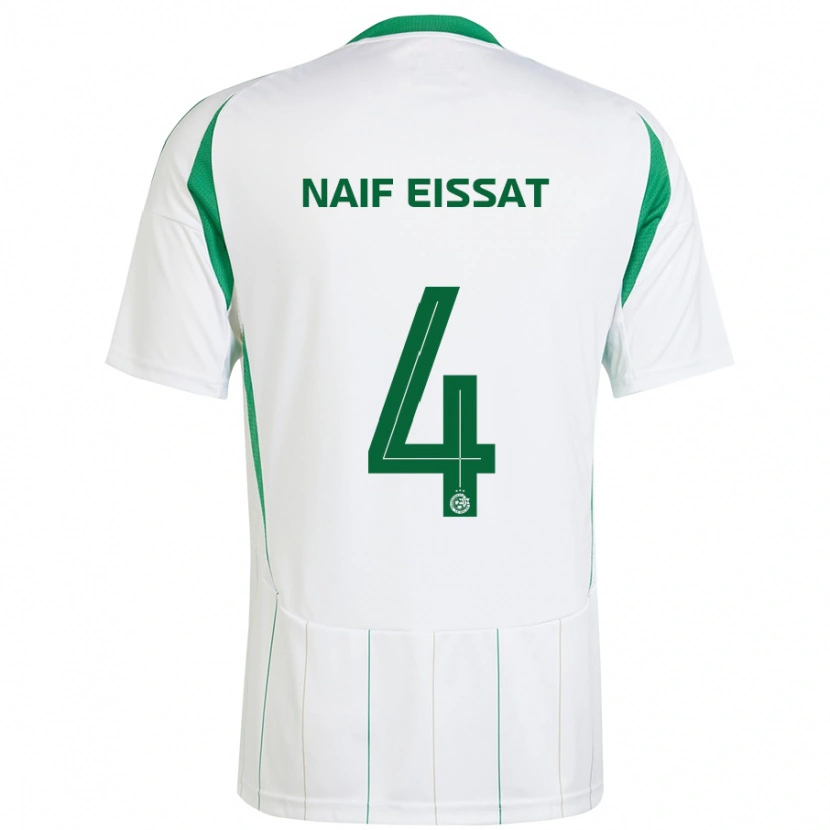 Danxen Heren Lisav Naif Eissat #4 Witgroen Uitshirt Uittenue 2024/25 T-Shirt