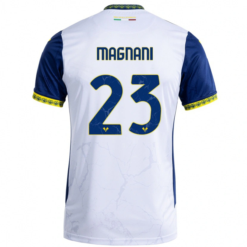 Danxen Heren Giangiacomo Magnani #23 Witblauw Uitshirt Uittenue 2024/25 T-Shirt