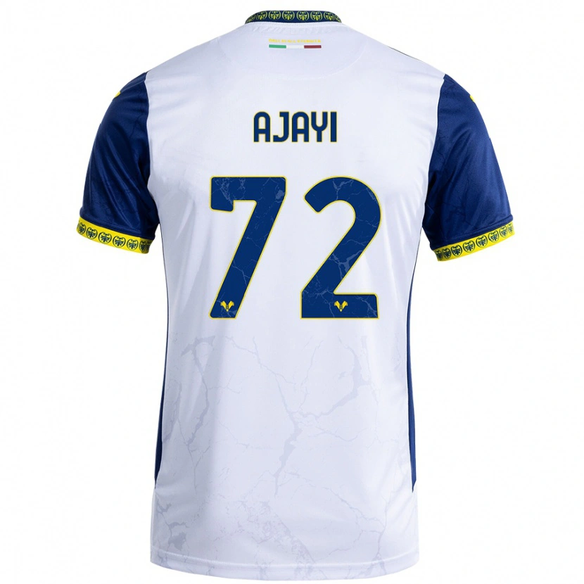 Danxen Heren Junior Ajayi #72 Witblauw Uitshirt Uittenue 2024/25 T-Shirt