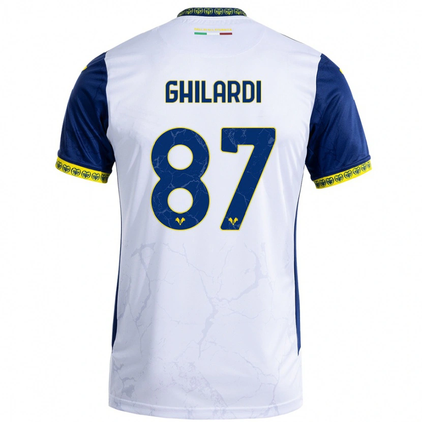 Danxen Heren Daniele Ghilardi #87 Witblauw Uitshirt Uittenue 2024/25 T-Shirt