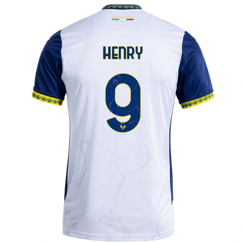 Danxen Heren Thomas Henry #9 Witblauw Uitshirt Uittenue 2024/25 T-Shirt