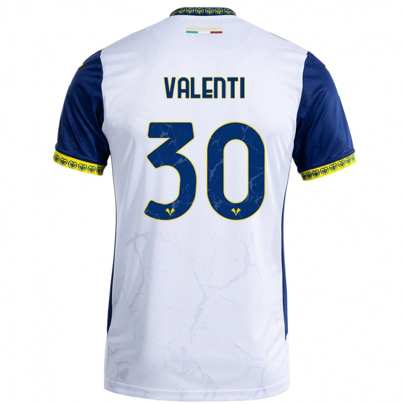 Danxen Heren Francesco Valenti #30 Witblauw Uitshirt Uittenue 2024/25 T-Shirt