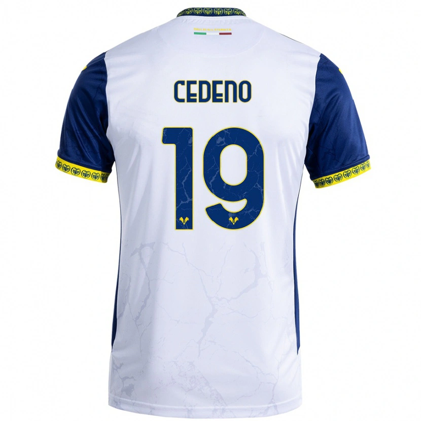 Danxen Heren Lineth Cedeno #19 Witblauw Uitshirt Uittenue 2024/25 T-Shirt