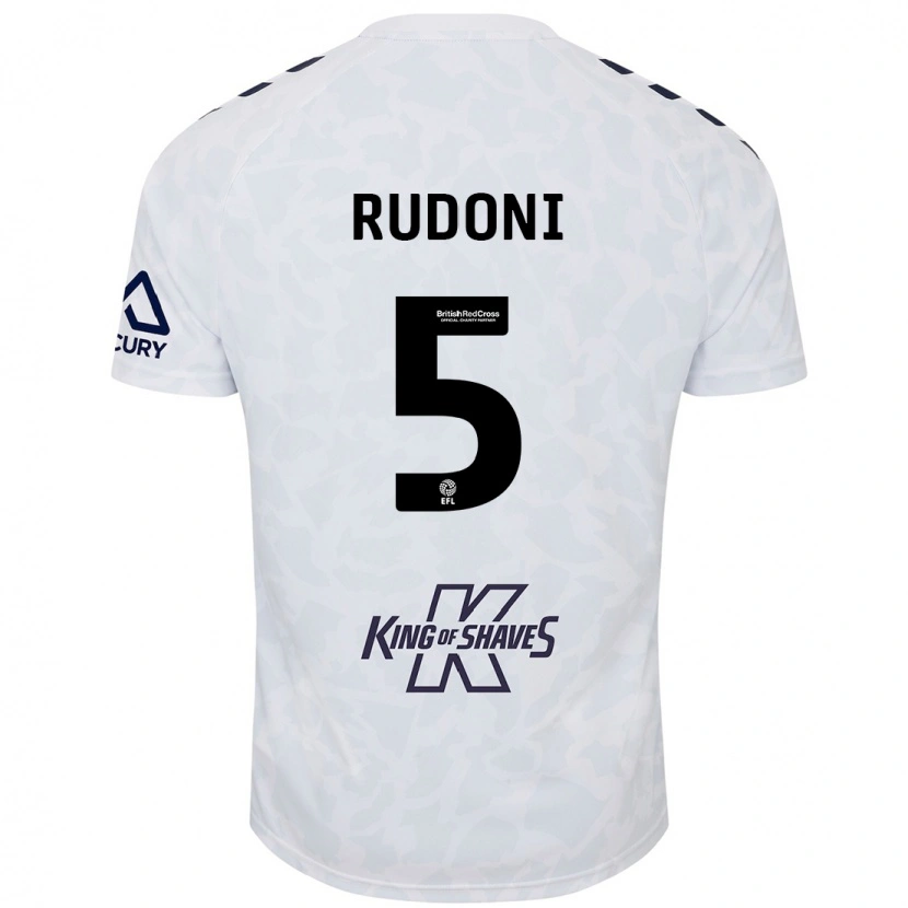 Danxen Heren Jack Rudoni #5 Wit Uitshirt Uittenue 2024/25 T-Shirt