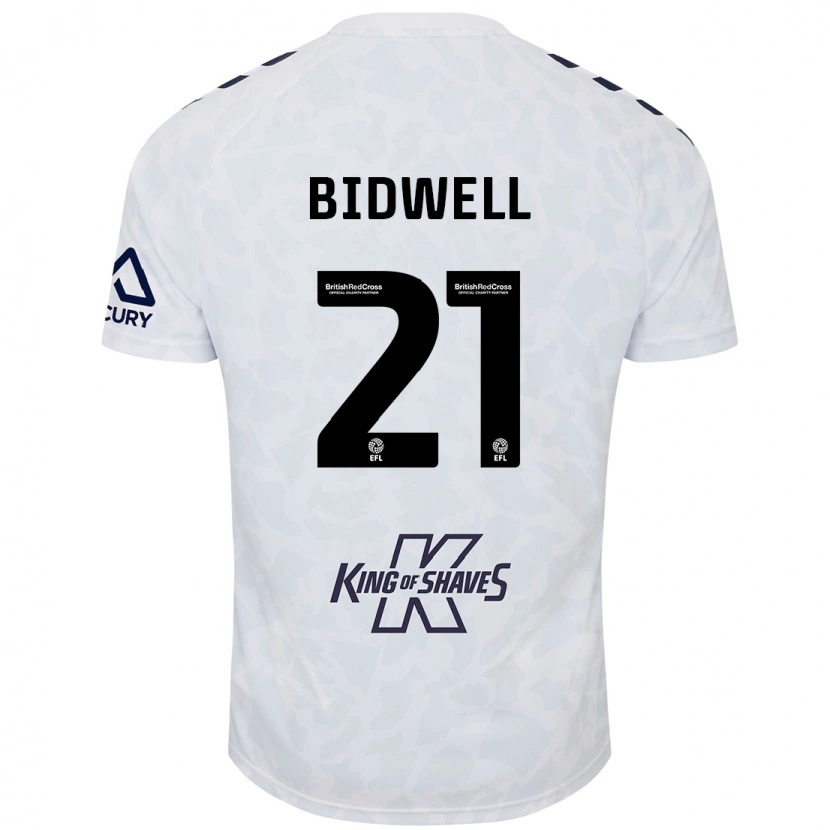 Danxen Heren Jake Bidwell #21 Wit Uitshirt Uittenue 2024/25 T-Shirt