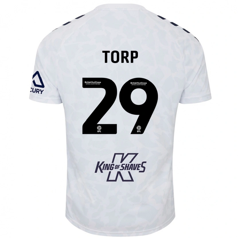 Danxen Heren Victor Torp #29 Wit Uitshirt Uittenue 2024/25 T-Shirt