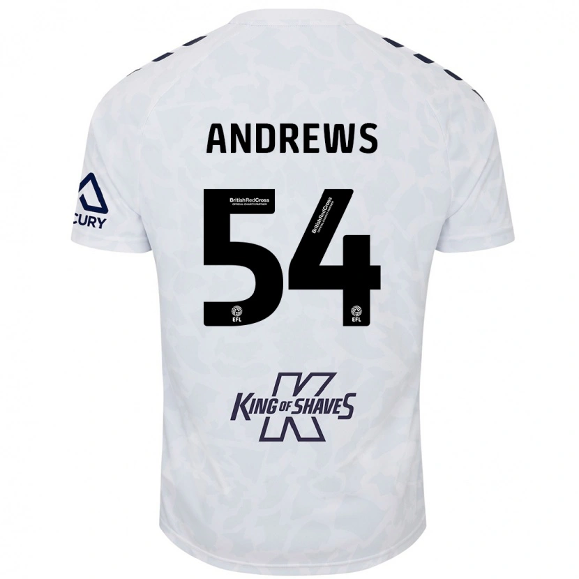 Danxen Heren Kai Andrews #54 Wit Uitshirt Uittenue 2024/25 T-Shirt