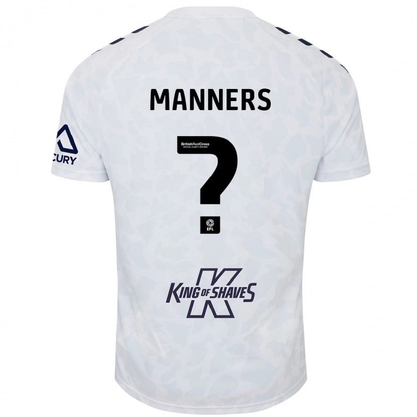 Danxen Heren Charlie Manners #0 Wit Uitshirt Uittenue 2024/25 T-Shirt