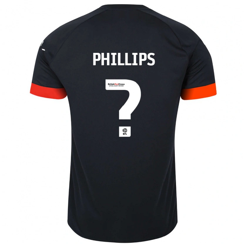 Danxen Heren Josh Phillips #0 Zwart Oranje Uitshirt Uittenue 2024/25 T-Shirt