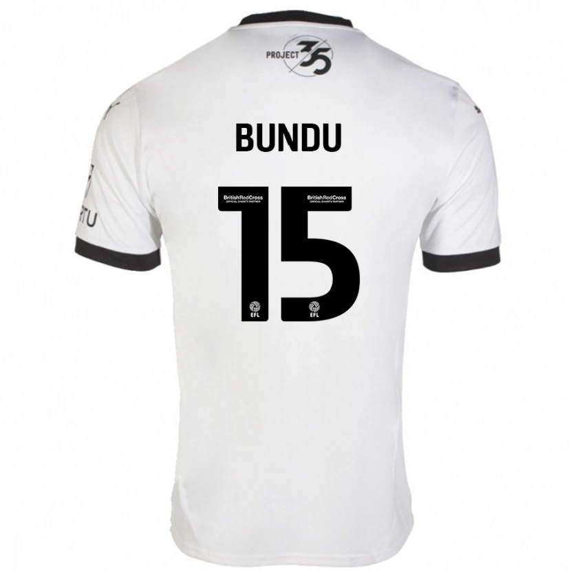 Danxen Heren Mustapha Bundu #15 Wit Zwart Uitshirt Uittenue 2024/25 T-Shirt