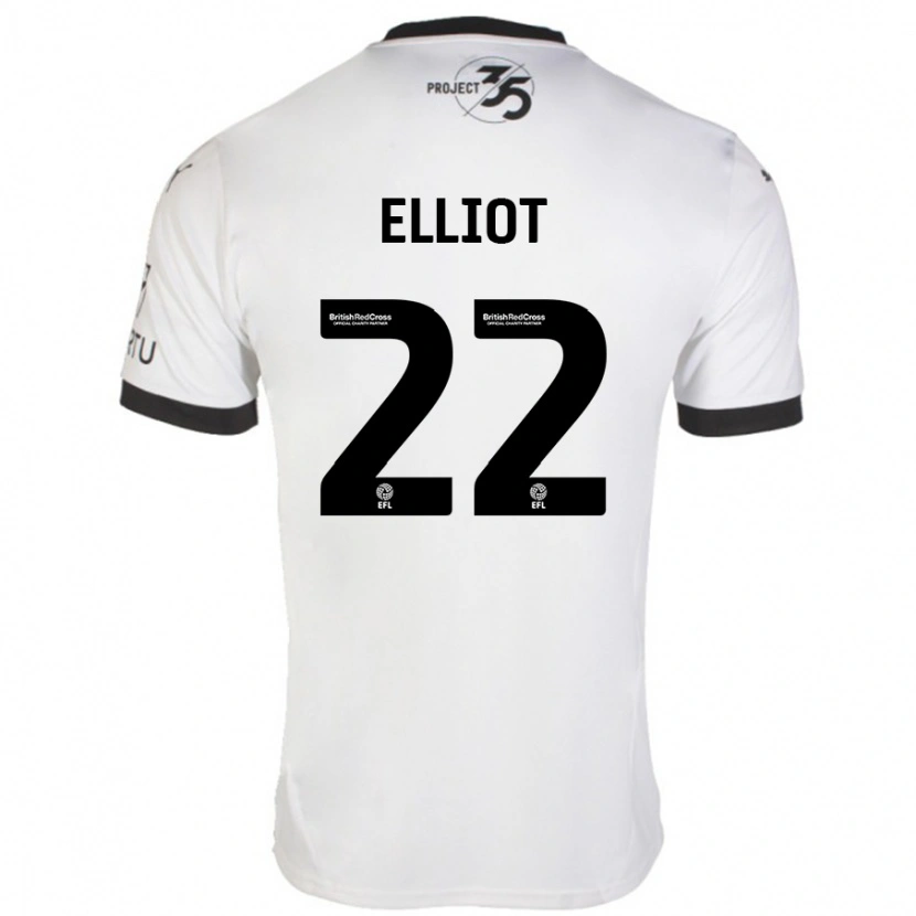 Danxen Heren Emily Elliot #22 Wit Zwart Uitshirt Uittenue 2024/25 T-Shirt