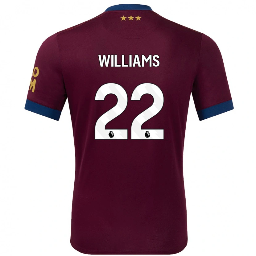 Danxen Heren Evie Williams #22 Bruin Uitshirt Uittenue 2024/25 T-Shirt