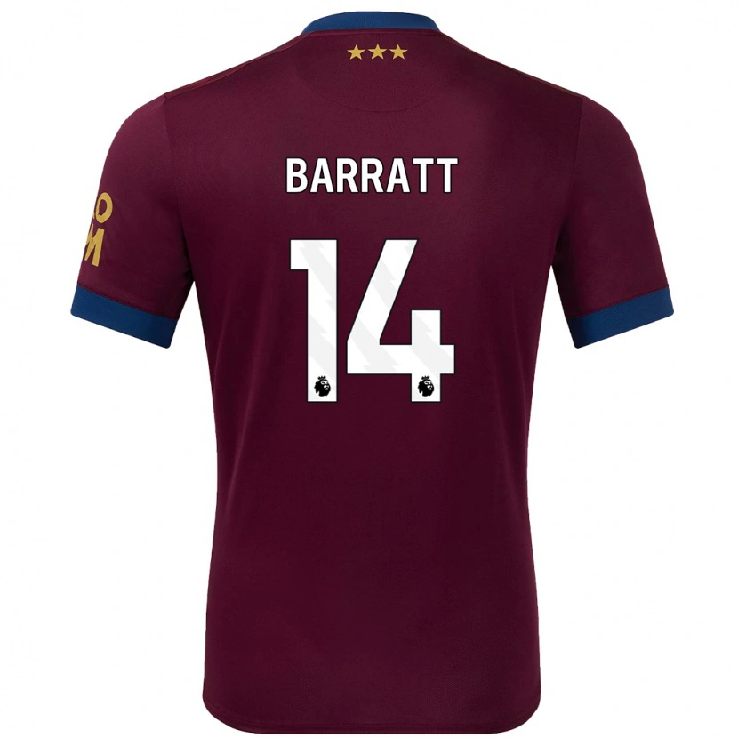 Danxen Heren Zoe Barratt #14 Bruin Uitshirt Uittenue 2024/25 T-Shirt