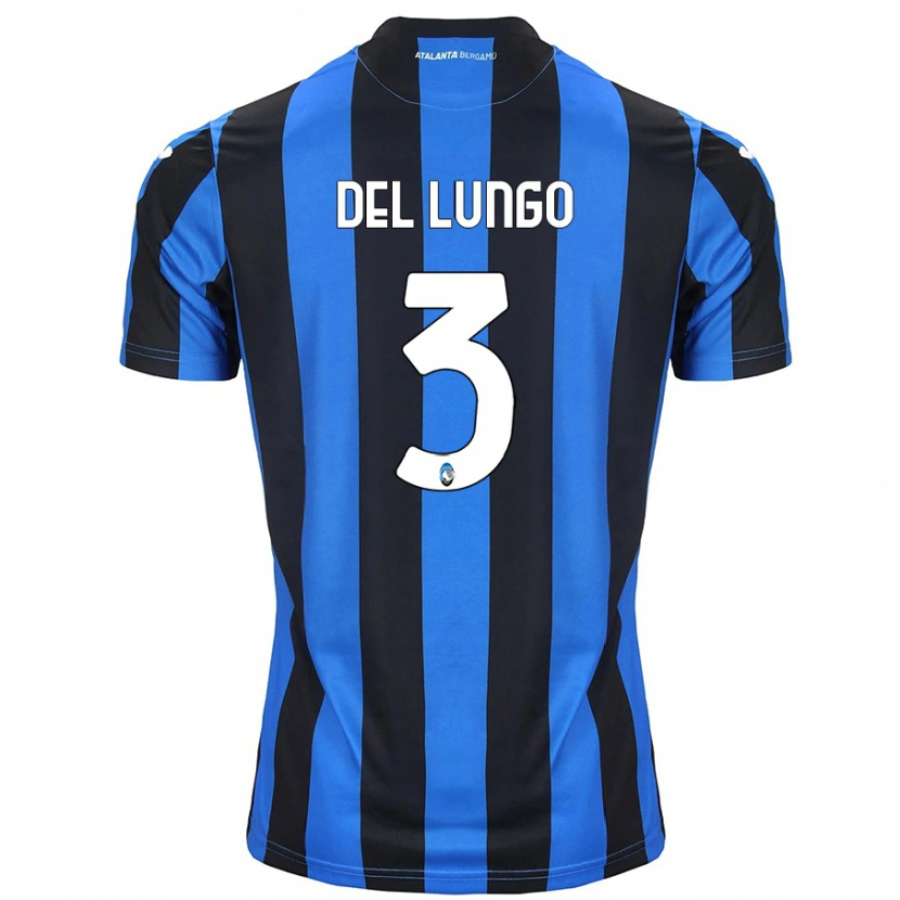 Danxen Dames Tommaso Del Lungo #3 Blauw Zwart Thuisshirt Thuistenue 2024/25 T-Shirt