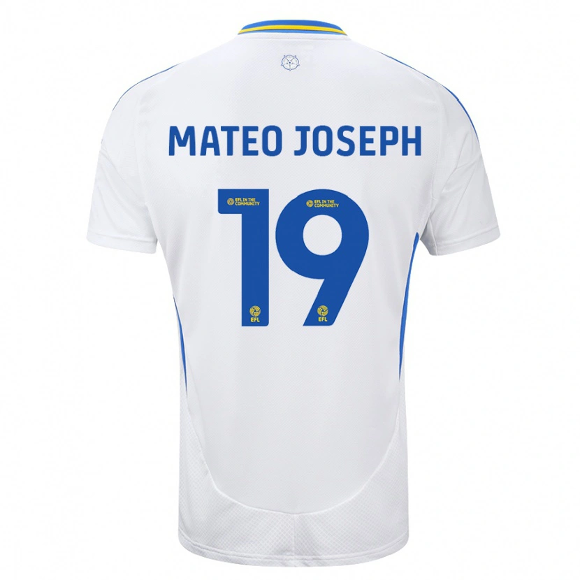 Danxen Dames Mateo Joseph #19 Wit Blauw Thuisshirt Thuistenue 2024/25 T-Shirt