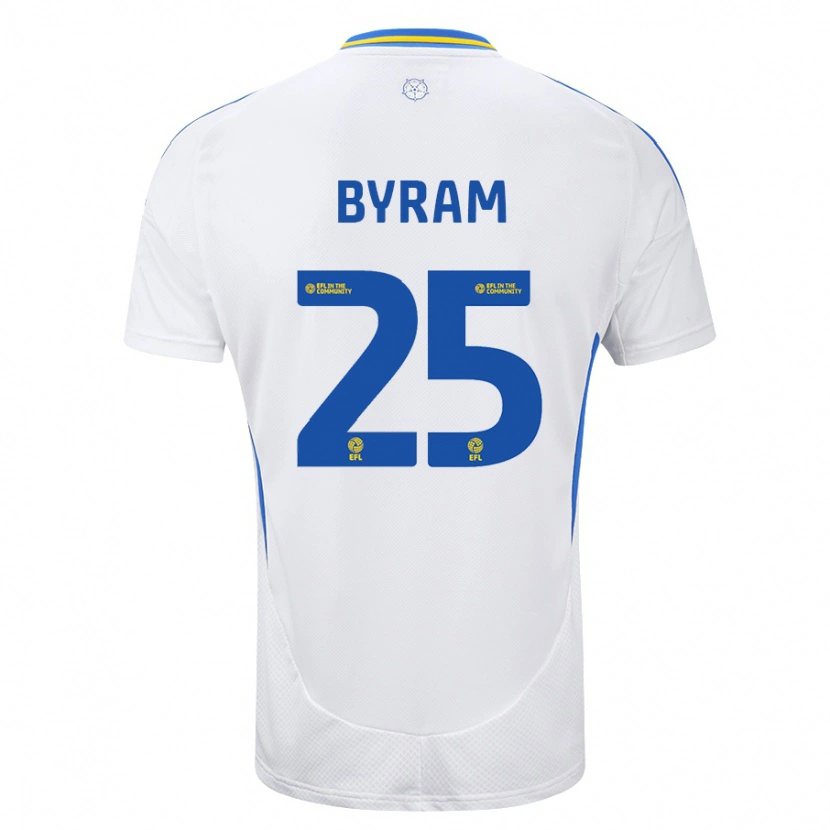 Danxen Dames Sam Byram #25 Wit Blauw Thuisshirt Thuistenue 2024/25 T-Shirt