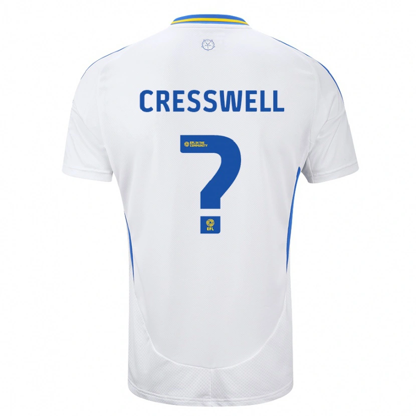 Danxen Dames Alfie Cresswell #0 Wit Blauw Thuisshirt Thuistenue 2024/25 T-Shirt