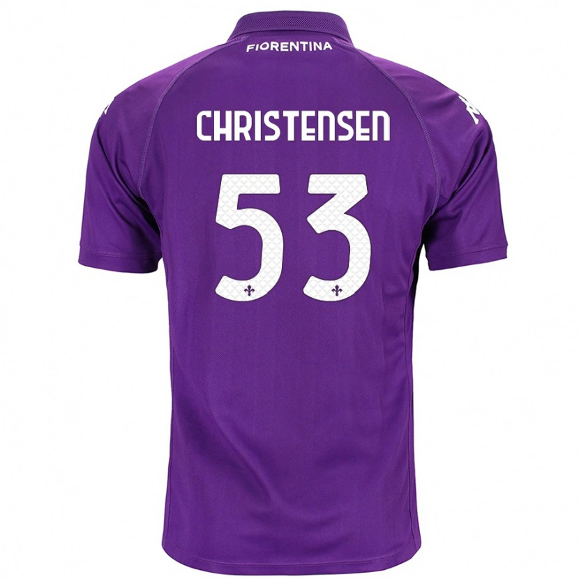 Danxen Dames Oliver Christensen #53 Paars Thuisshirt Thuistenue 2024/25 T-Shirt