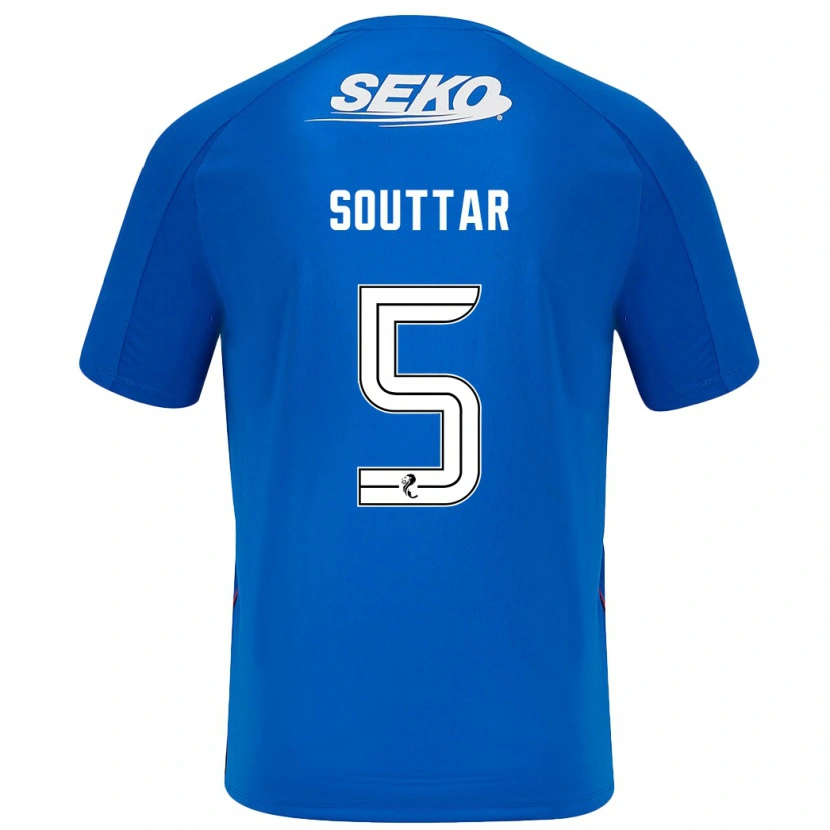 Danxen Dames John Souttar #5 Donkerblauw Thuisshirt Thuistenue 2024/25 T-Shirt